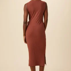 Cornelia Provence Rib Dress - Earth -Amour Vert shop 0082 Cornelia Earth 3