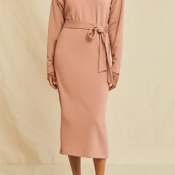 Ava Luxe Fleece Dress - Quartz