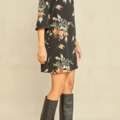 Sandrine Washable Silk Dress -Amour Vert shop 0135 Sandrine Treviso Print 1441 web