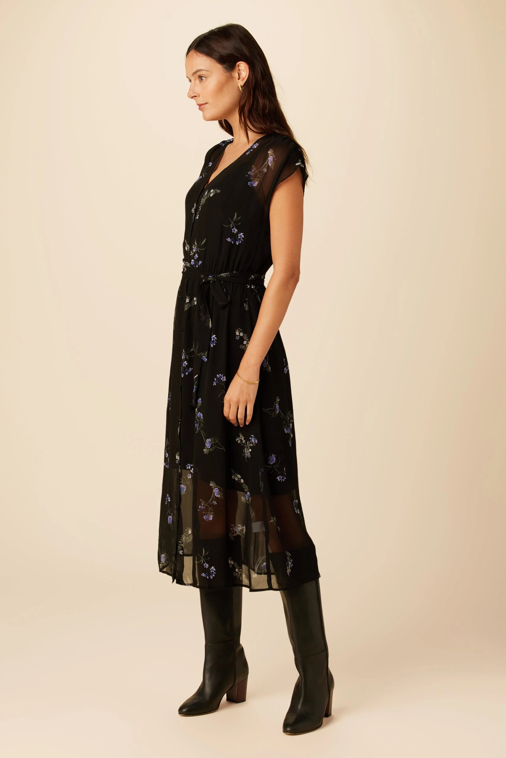 Marianna Chiffon Dress - Nahlia Floral 4 Marianna Chiffon Dress - Nahlia Floral - Image 2