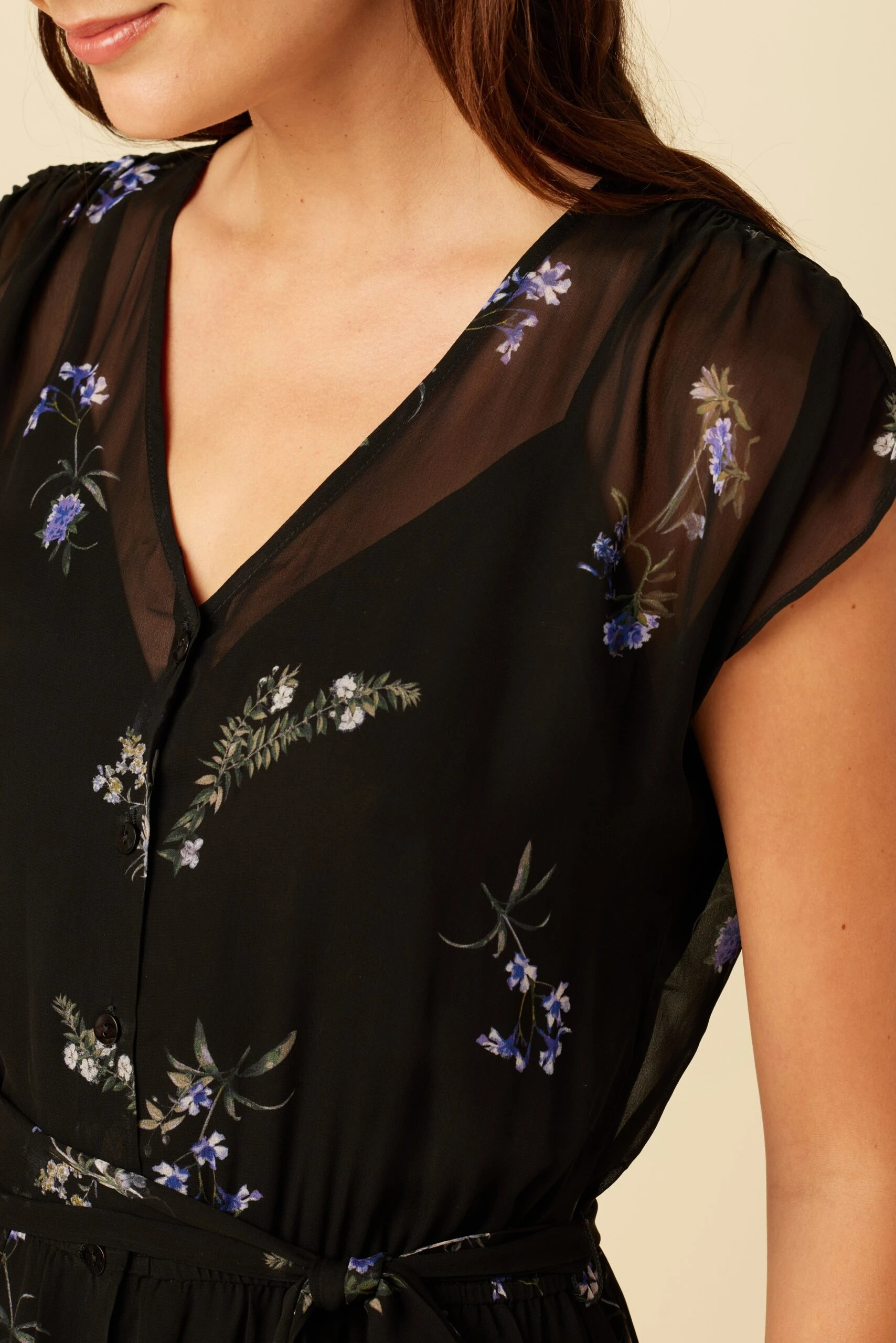 Marianna Chiffon Dress - Nahlia Floral 6 Marianna Chiffon Dress - Nahlia Floral - Image 4