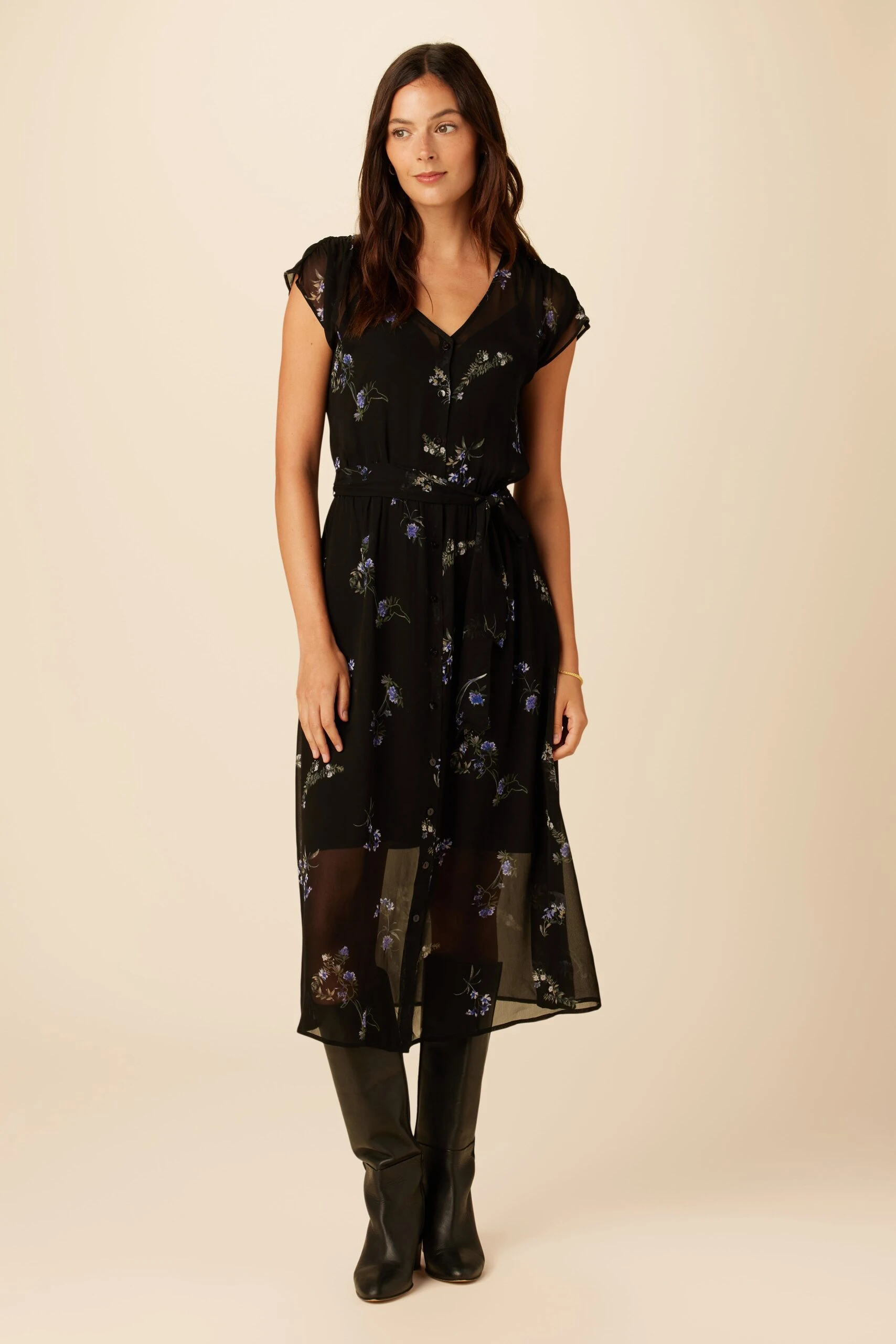 Marianna Chiffon Dress - Nahlia Floral 3 Marianna Chiffon Dress - Nahlia Floral