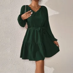 Casual Long Sleeve Tie-Up Ruffle Swing Dress Wholesale Dresses SDN536205 -Amour Vert shop 01d6fd67 96ee 4dbe b662 0e7a73b159d3 O1CN01JTpeFe2BFZfsgFGTT 2208897598309 0 cib