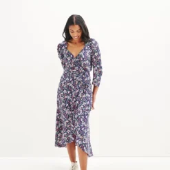 Mollie Wrap Dress -Amour Vert shop 0361 Mollie Zuma Print 2171 web