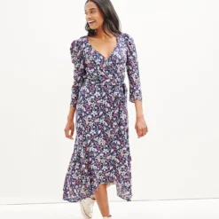 Mollie Wrap Dress -Amour Vert shop 0361 Mollie Zuma Print 2180 web