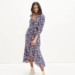 Mollie Wrap Dress -Amour Vert shop 0361 Mollie Zuma Print 2190 web