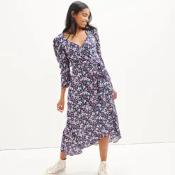 Mollie Wrap Dress -Amour Vert shop 0361 Mollie Zuma Print 2198 web