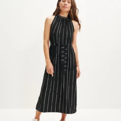 Mila Zero-Waste Dream Knit Dress 25 Mila Zero-Waste Dream Knit Dress -Amour Vert shop 0365 Mila Zero Waste Dress Black Havana Stripe 1619 web