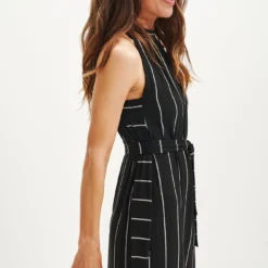 Mila Zero-Waste Dream Knit Dress 18 Mila Zero-Waste Dream Knit Dress -Amour Vert shop 0365 Mila Zero Waste Dress Black Havana Stripe 1645 web