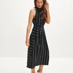 Mila Zero-Waste Dream Knit Dress 28 Mila Zero-Waste Dream Knit Dress -Amour Vert shop 0365 Mila Zero Waste Dress Black Havana Stripe 1654 web