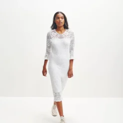 Fabienne Crochet Dress 24 Fabienne Crochet Dress -Amour Vert shop 0368 Fabienne White 0690 web