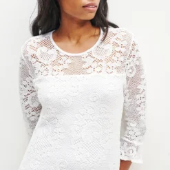 Fabienne Crochet Dress 30 Fabienne Crochet Dress -Amour Vert shop 0368 Fabienne White 0807 web