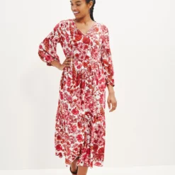 Faye Nouveau Silk Dress -Amour Vert shop 0374 Faye Elsinore Floral 1834 web