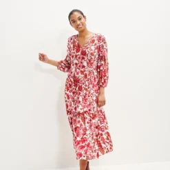 Faye Nouveau Silk Dress -Amour Vert shop 0374 Faye Elsinore Floral 1842 web