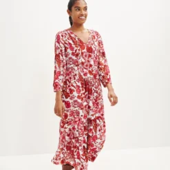 Faye Nouveau Silk Dress -Amour Vert shop 0374 Faye Elsinore Floral 1844 web