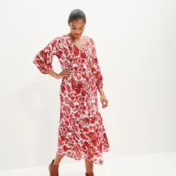 Faye Nouveau Silk Dress -Amour Vert shop 0374 Faye Elsinore Floral 1846 web