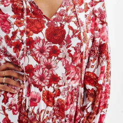 Faye Nouveau Silk Dress -Amour Vert shop 0374 Faye Elsinore Floral 1857 web