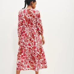 Faye Nouveau Silk Dress -Amour Vert shop 0374 Faye Elsinore Floral 1884 web