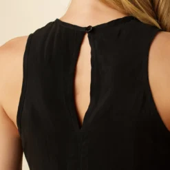 Cortney Cottonseed Cupro Dress - Black -Amour Vert shop 0448 Cortney Cupro Black 5