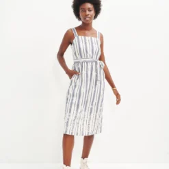 Jameela Upcycled Dress -Amour Vert shop 0457 Jameela Summer Stripe 0884 web