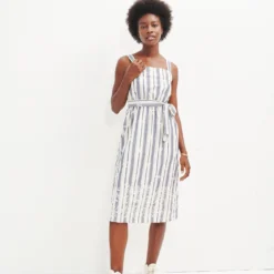 Jameela Upcycled Dress -Amour Vert shop 0457 Jameela Summer Stripe 0892 web