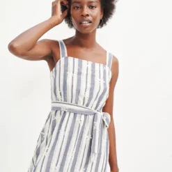 Jameela Upcycled Dress -Amour Vert shop 0457 Jameela Summer Stripe 0922 web