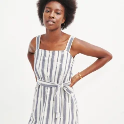 Jameela Upcycled Dress -Amour Vert shop 0457 Jameela Summer Stripe 0927 web