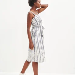 Jameela Upcycled Dress -Amour Vert shop 0457 Jameela Summer Stripe 0950 web