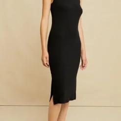 Miranda Dream Rib Dress - Black