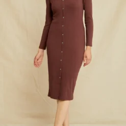Soraya Paris Rib Dress - Mocha