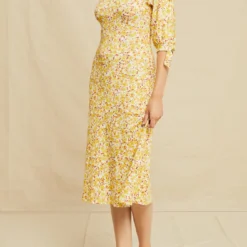 Cali Reverie Knit Dress - Dandelion Floral -Amour Vert shop 0535 Cali Dandelion Floral 1638 web