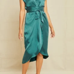 Josie Cottonseed Cupro Dress - Jadeite