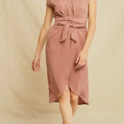 Josie Cottonseed Cupro Dress - Quartz