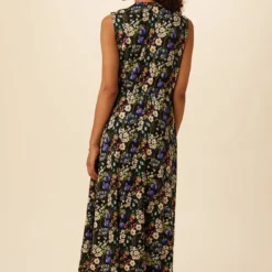 Olive Viscose Knit Dress - Summer Fields -Amour Vert shop 0557 Olive Viscose Summer Fields 3