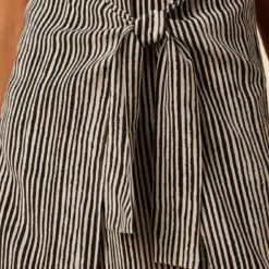 Cortney Washable Silk Midi Dress - Ink Stripe -Amour Vert shop 0561R1 Cortney Ink Stripe 5