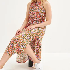 Cortney Washable Silk Dress 29 Cortney Washable Silk Dress -Amour Vert shop 0561 Cortney Seaside Floral 2904 web
