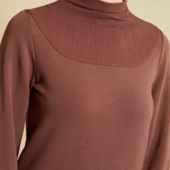 Inka Luxe Fleece Dress -Amour Vert shop 0602 Inka Mocha 2210 web