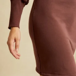 Inka Luxe Fleece Dress -Amour Vert shop 0602 Inka Mocha 2216 web
