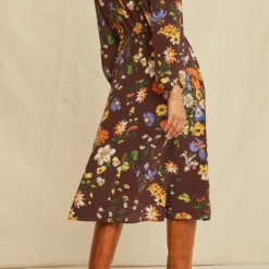 Etta Washable Silk Dress -Amour Vert shop 0621 Etta Palermo Print 3461 web