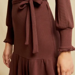 Ziggy Paris Rib Dress - Mocha -Amour Vert shop 0638 Ziggy Mocha 4719 web 6491e62b 6d9b 4053 b2f8 a6912d19b260
