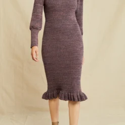 Alaya Organic Cotton Sweater Dress - Azure Melange