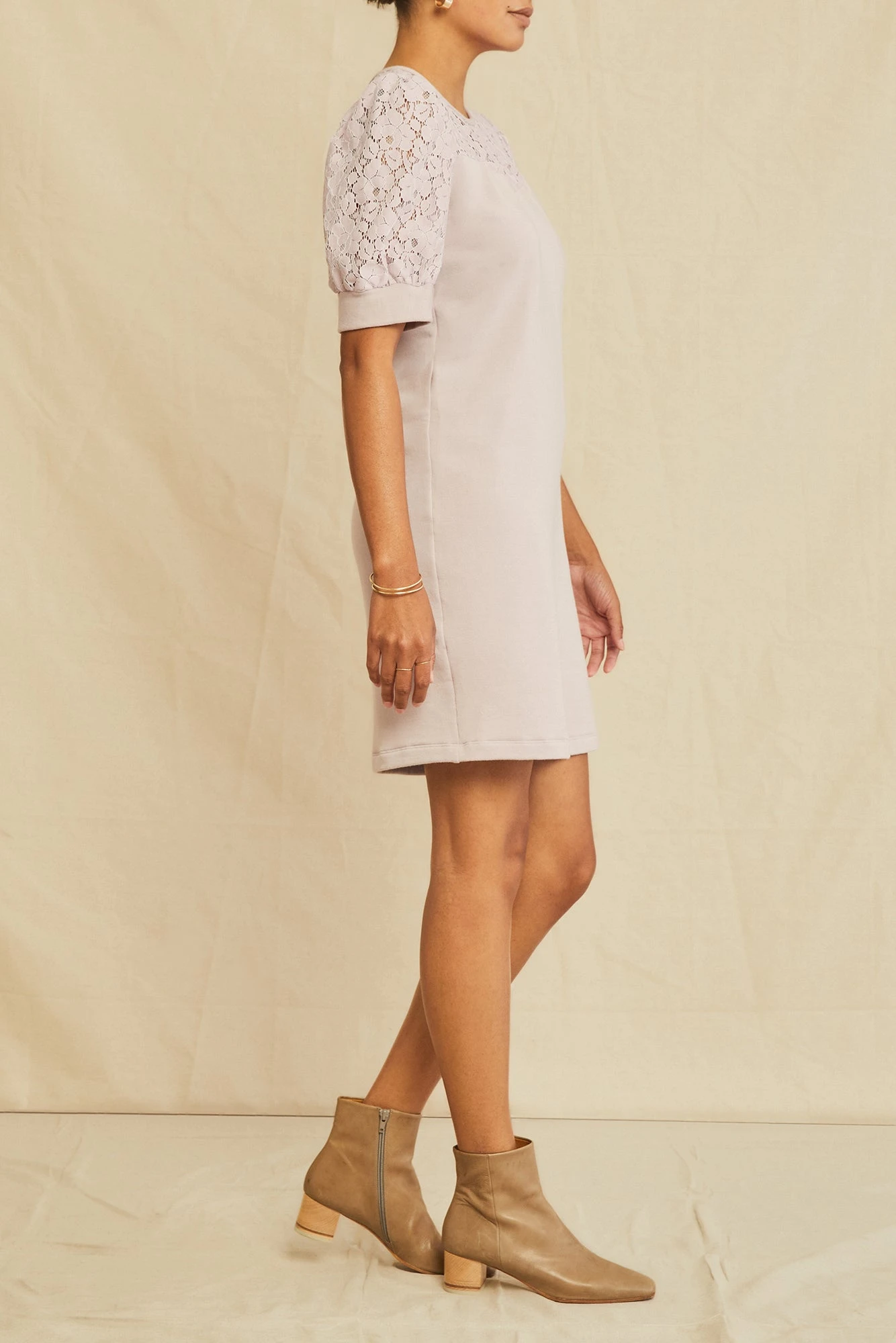 Danielle Luxe Fleece Lace Dress - Dawn 4 Danielle Luxe Fleece Lace Dress - Dawn - Image 2