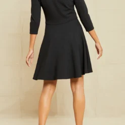 Lennox Ponte Twill Dress - Black -Amour Vert shop 0685 Lennox Black 14145 web c699819b ee15 4446 9d0b 0af40e94e609