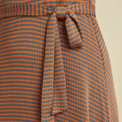 Tenille Scallop Knit Dress - Azure Umber Stripe -Amour Vert shop 0688 Tenille Scallop Umber Azure 5236 web cfe9cd39 5d61 4a91 8789 abeef863a79c