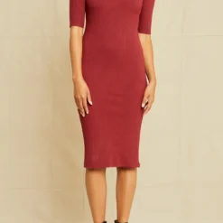 Amara Paris Rib Dress - Mulberry