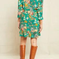 Adeline Washable Silk Dress - Rosalind Floral -Amour Vert shop 0744 Adeline Rosalind Floral 13635 web