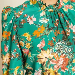 Adeline Washable Silk Dress - Rosalind Floral -Amour Vert shop 0744 Adeline Rosalind Floral 13663 web