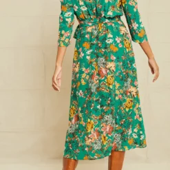 Maribel Washable Silk Wrap Dress - Rosalind Floral -Amour Vert shop 0745 Maribel Rosalind Floral 13864 web