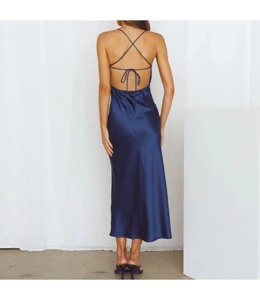 Fashion Sexy Slim Cross-Tie Dress Solid Color Backless Wholesale Dresses SDN560134 9 Fashion Sexy Slim Cross-Tie Dress Solid Color Backless Wholesale Dresses SDN560134 - Image 7