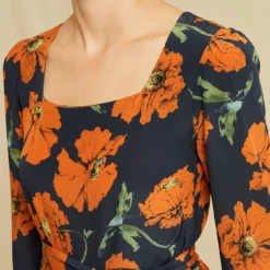 Adrienne Washable Silk Dress - Paysage Floral -Amour Vert shop 0801 Adrienne Paysage Floral Print 5256 web b80e02a7 bc8f 42da 9f0b 45977dc48861
